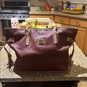 Dooney & Bourke Wine Leather Tote